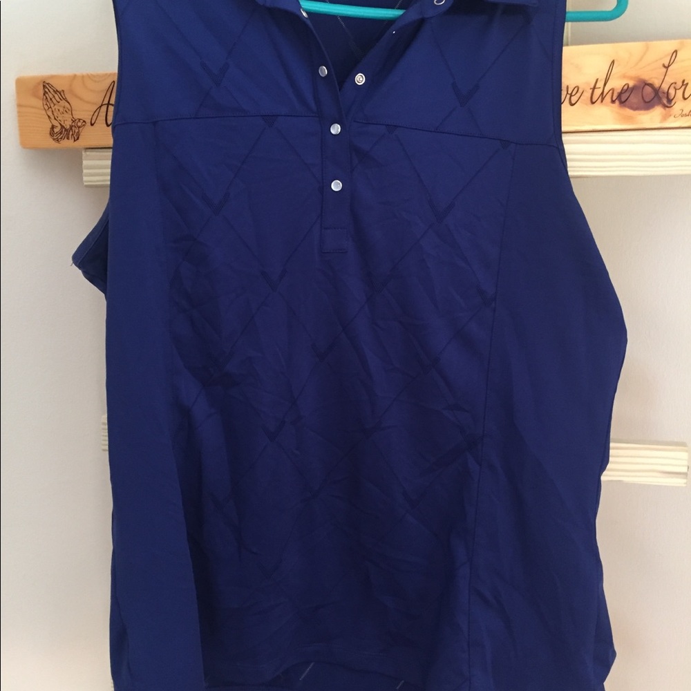 Women button down golf tank